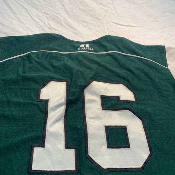 💚 Vintage 90s Gaels Russell Athletic Green Jersey with White Trim #16 Size Large - Picture 6 of 8